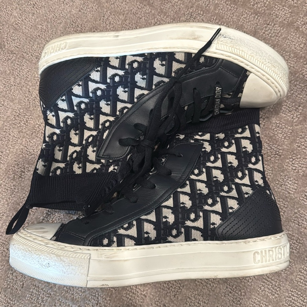 Dior Hightop stretch sneakers